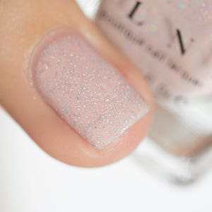 Birthday Suit Cashmere Pink Holographic Nail Polish image 6