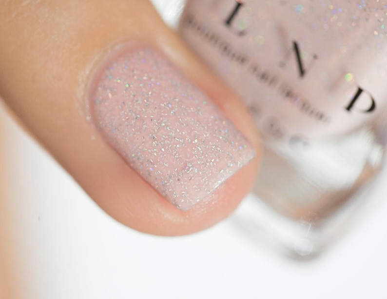 Birthday Suit Cashmere Pink Holographic Nail Polish image 6