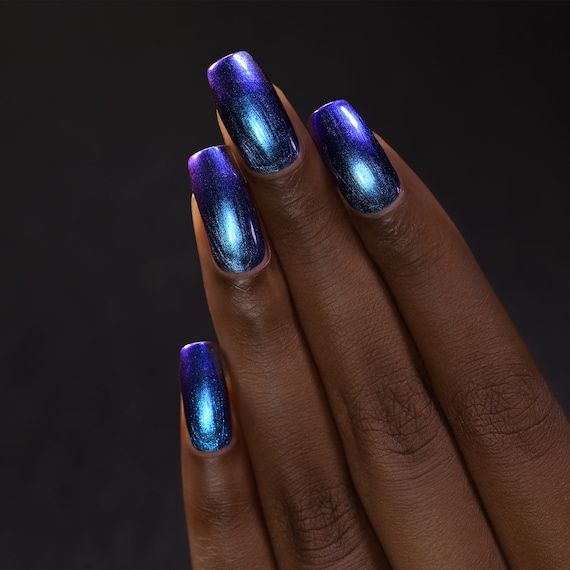 Shockwave - Vivid Blue to Purple Ultra Chrome Nail Polish - Etsy