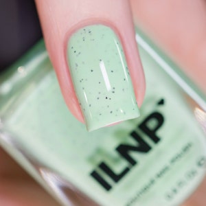 Mint Chip - Creamy Mint Green Speckled Nail Polish