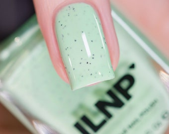 Mint Chip - Creamy Mint Green Speckled Nail Polish