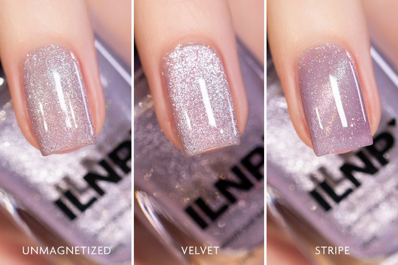 Lily Soft Lilac Magnetic Holographic Nail Polish image 6