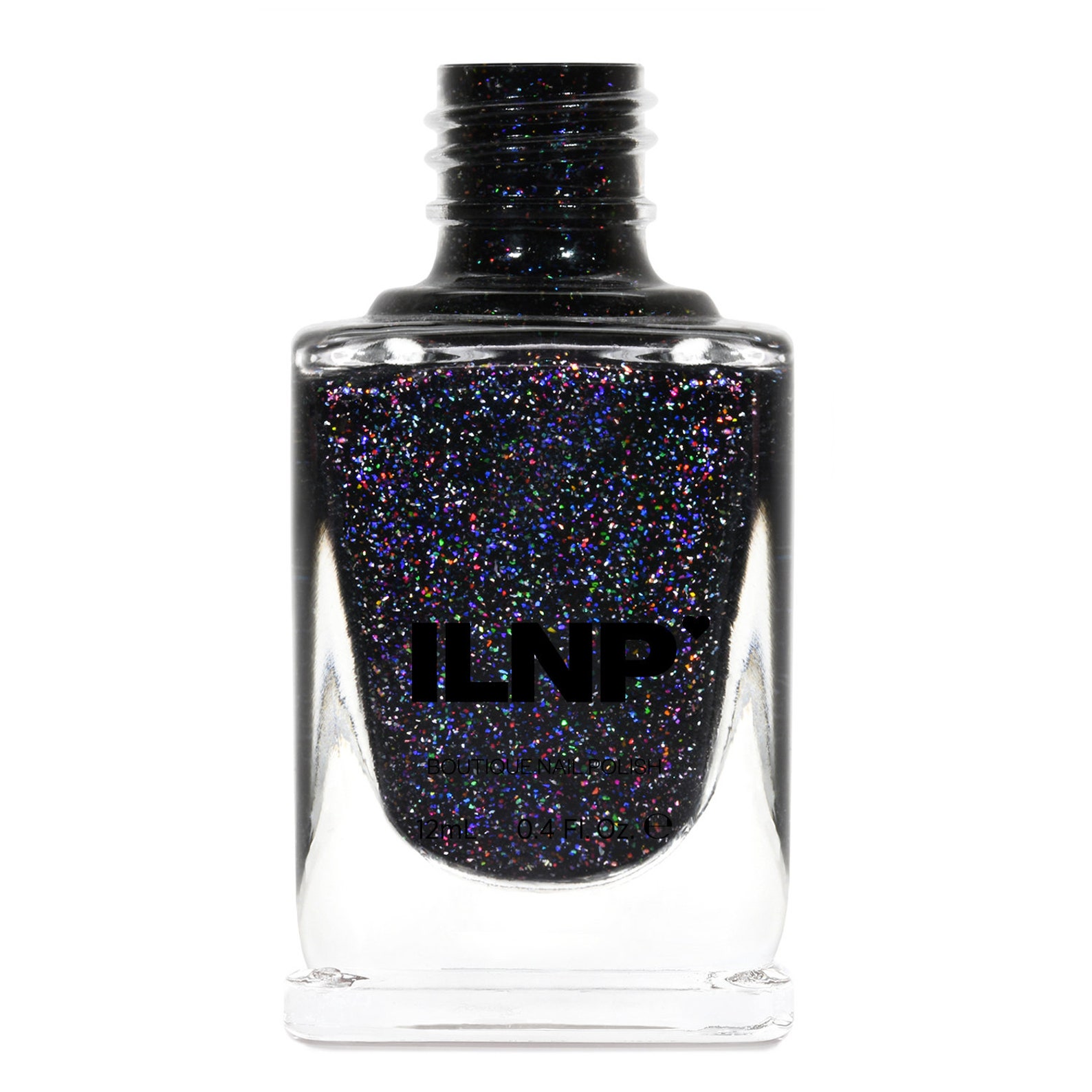 Party Bus Black Rainbow Flake Holographic Shimmer Nail - Etsy