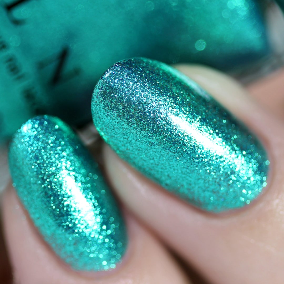 Funhouse - Carribean Green Ultra Metallic Bright Nail Polish - Etsy