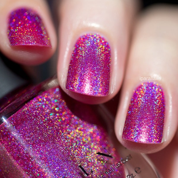 Paige - Berry Pink Holographic Nail Polish