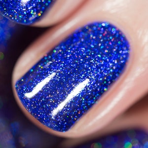 Downpour - Bold Indigo Blue Holographic Nail Polish