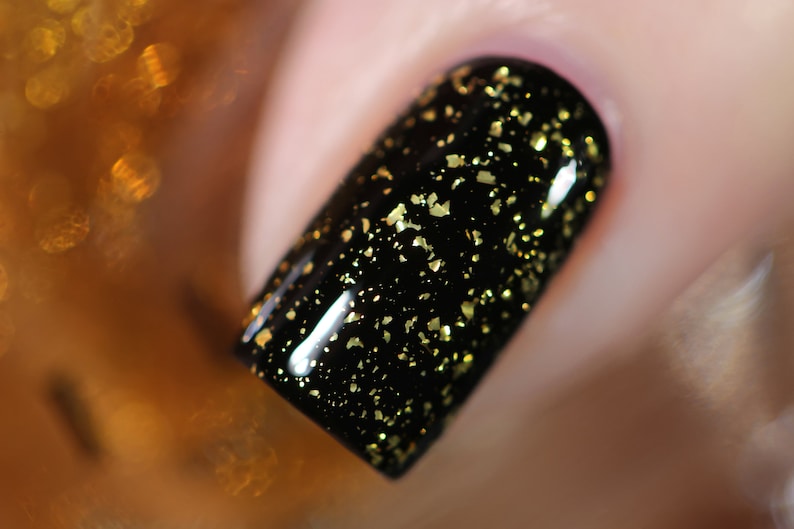 Karma Gold Flake Top Coat Nail Polish image 8