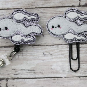 sperm badge reel, fertility badge holder,  planner clip, interchangeable badge clip, Velcro badge topper, reproductive badge holder