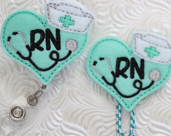 RN badge holder, planner clip, retractable badge reel,  id badge reel,  badge clip