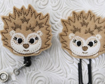 Sweet porcupine badge reel retractable badge holder planner clip