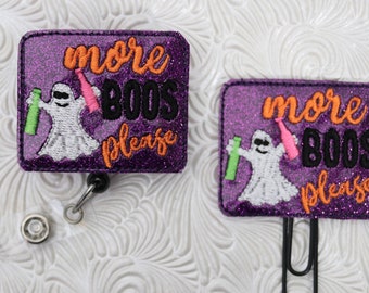 ID Card Holder Nurse Gifts Pumpkin Spice Ghost Badge Reel Teacher Halloween ghost