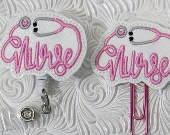 nurse badge holder, planner clip, retractable badge holder, badge pull, id badge reel, badge reel