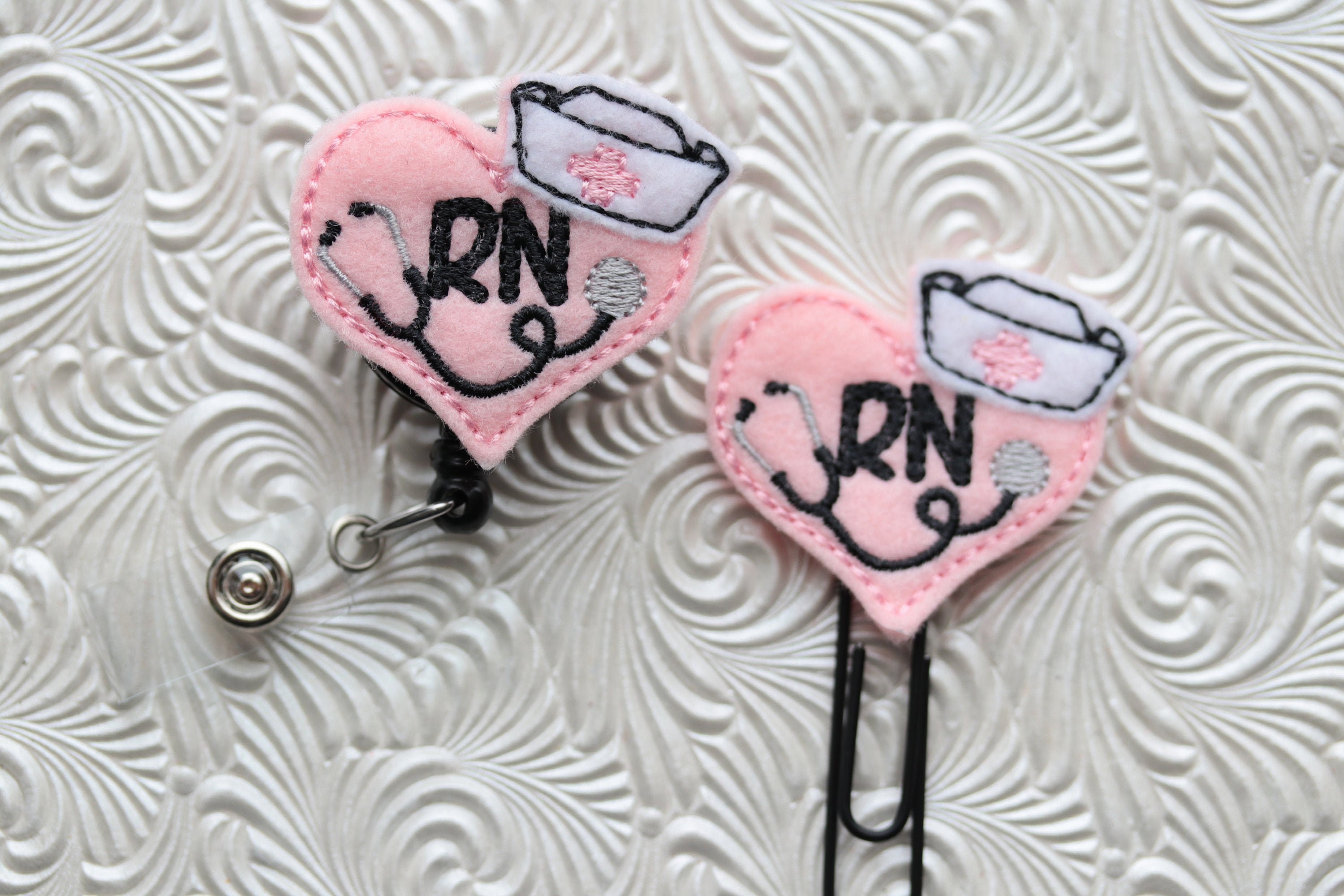 RN badge holder planner clip retractable badge holder | Etsy