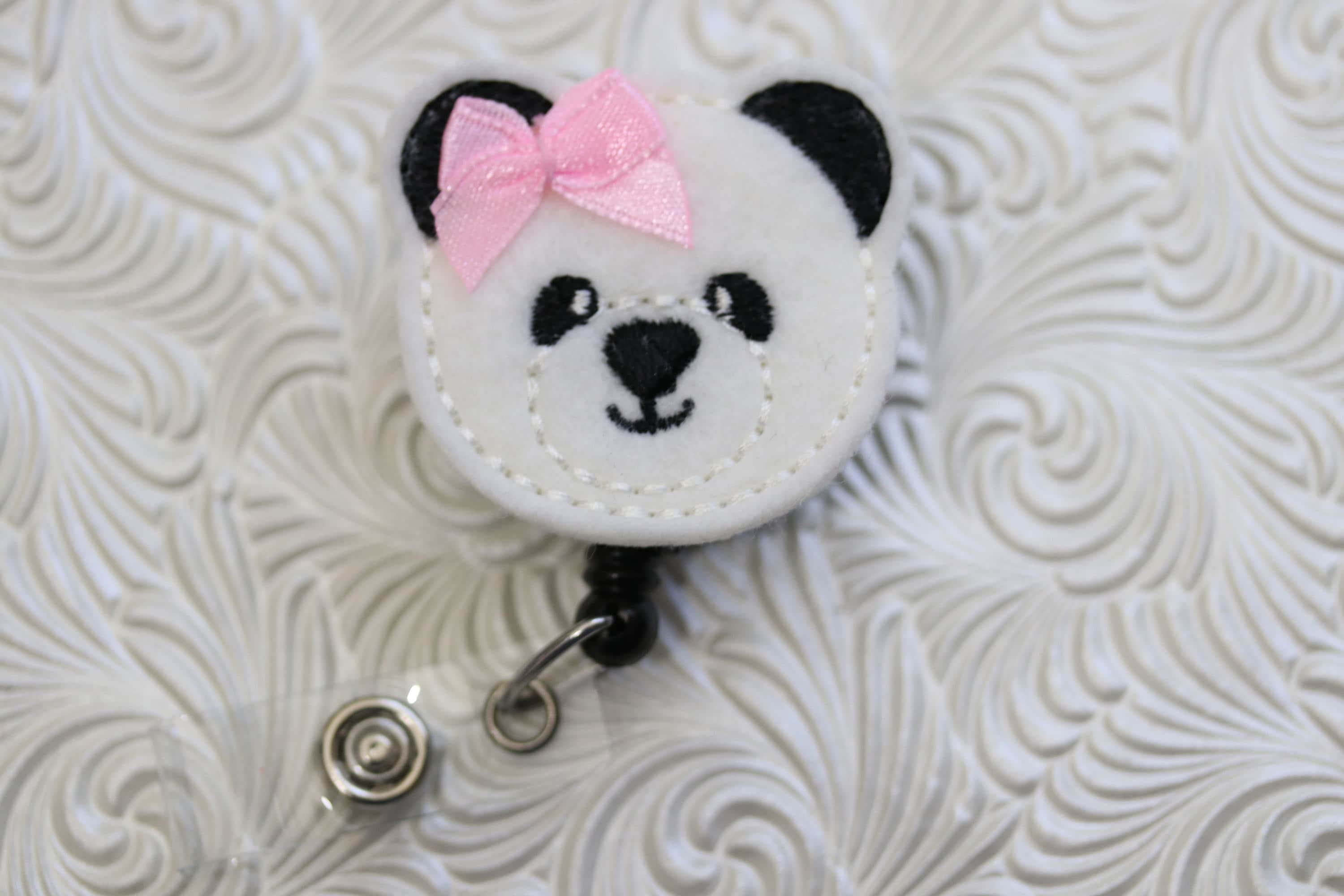 Sweet panda badge holder retractable badge holder planner Etsy