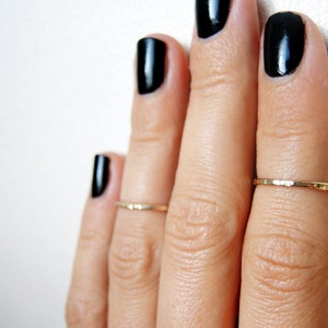 Set of 2 gold filled above knuckle rings/ Stacking rings