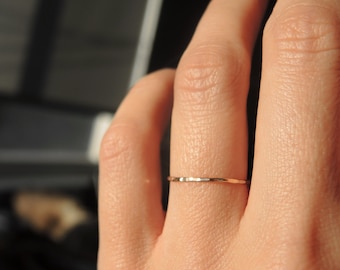 Gold filled dainty teeny tiny stacking ring / Ultra thin stacking ring/ Everyday jewelry