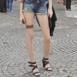 Lace tattoo sheer Tights Pantyhose