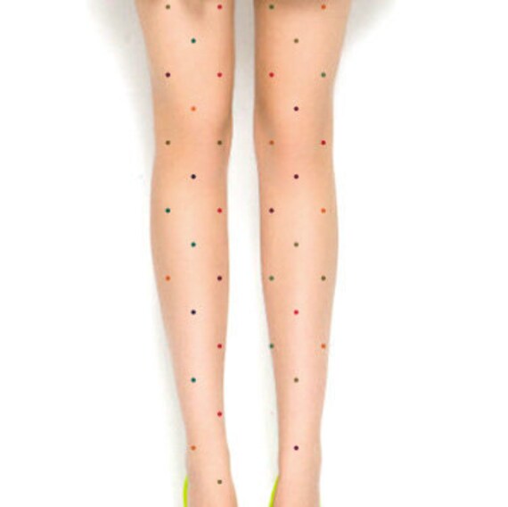 Polka Dots Sheer Tights Pantyhose 