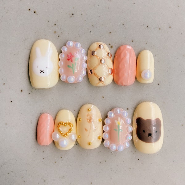 Cute Fake Nails - Etsy