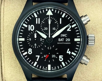 Vintage Vintage IWC Pilot’s Watch Chronograph "Top Gun" 44.5mm Ceramic Black Dial, Watch for Men