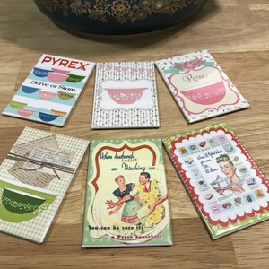 Pyrex Fridge magnets 2x3 inch Vintage Pyrex ads Set 3