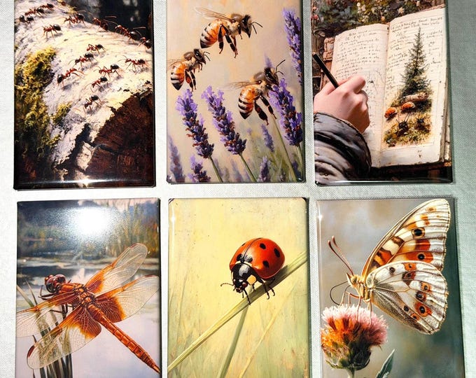 Naturalist, bug, insect, nature lover magnets sold individually or purchase them all