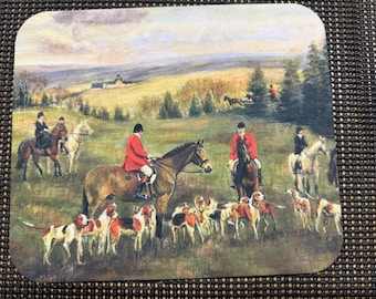 Mousepad with Pictures of Equestrian Fox Hunting