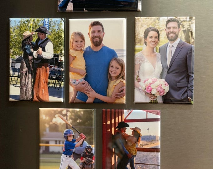 Custom Photo Magnets or Pinback Buttons, Personalized 2x3 Rectangle Magnets |Custom Buttons for Events, Weddings, Business