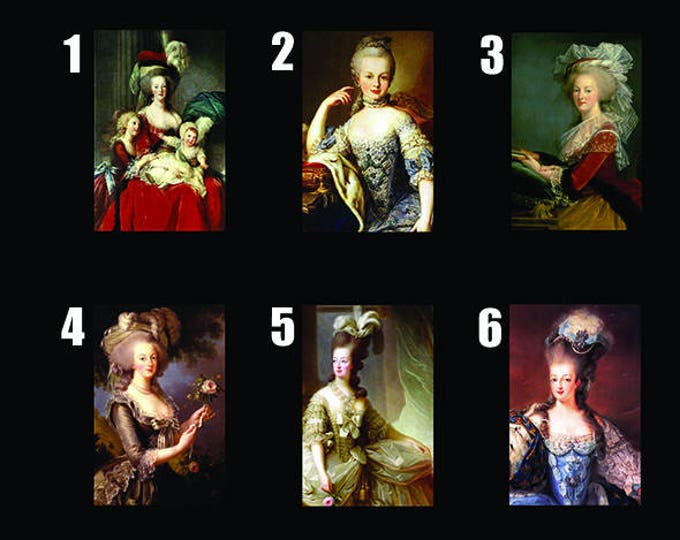 Marie Antoinette magnets sold individually or purchase them all