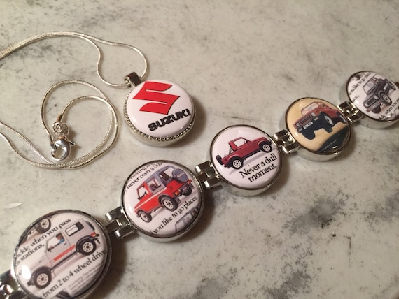 Suzuki Samurai Bracelet and necklace combo / magnetic interchangeable jewelry