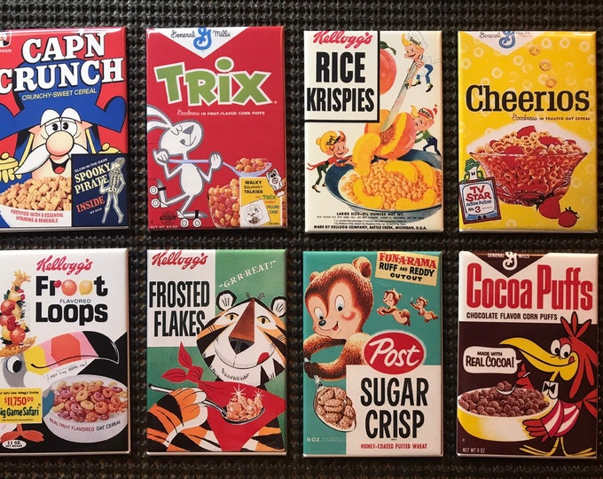 Vintage Cereal Box magnets sold individually or purchase them all