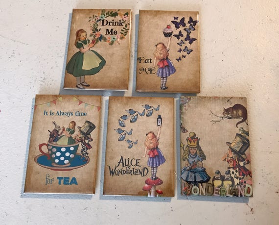 Alice and Wonderland 2x3 magnets.