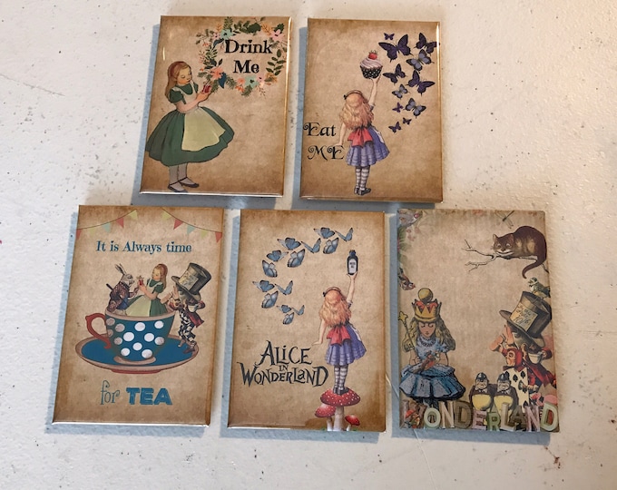 Alice and Wonderland 2x3 magnets.