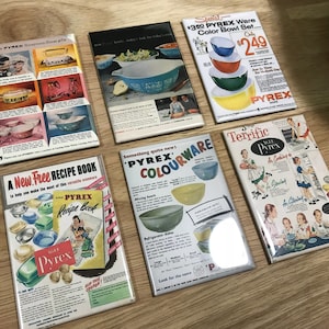 Pyrex Fridge magnets 2x3 inch Vintage Pyrex ads Set 1