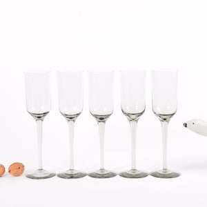 Set of 5! Vintage Holmegaard Denmark LARGO White Wine Glass - Smoked  Glass - Christer Holmgren - Danish Scandinavian Midcentury Design 1960