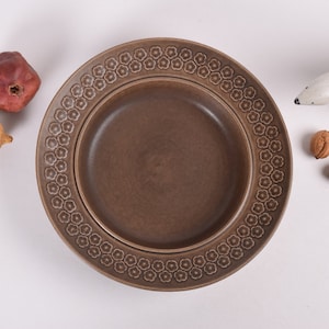 Rare! Jens H Quistgaard - UMBRA Brown - Large Bowl - Flower Decor - AZUR - Kronjyden / Bing & Grøndahl - Danish Mid-century Tableware Design