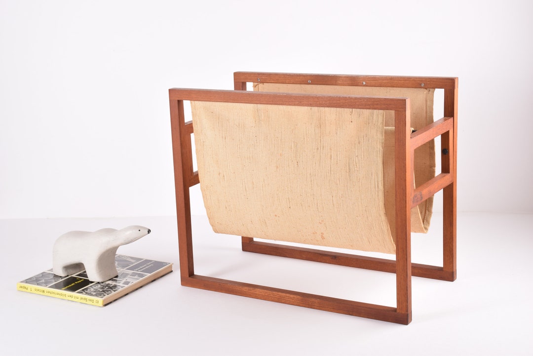 Vintage Kai Kristiansen for Sika - Magazine Rack - Teak & Canvas ...