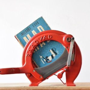 Rare color! Great RAADVAD - Bread Slicer / Cutter - Original Red - Model 294 - Danish Mid-century Retro Kitchen Design - Gift for Baker!