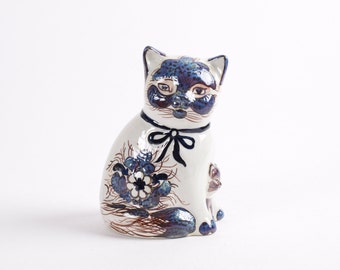 Rare! Royal Copenhagen - Blue Cat with Kitten Figurine - Doreen Middelboe 325/3655 - Danish Collectible Ceramic Decor - Gift for Cat Lover!