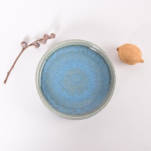 Vintage PALSHUS Denmark - Low Circular Bowl / Dish - by Per Linnemann-Schmidt - Pale Blue - APL-S C102 - Danish Mid-century Ceramic 1960s