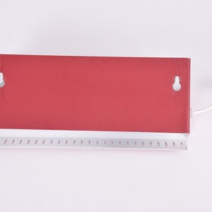 Lámpara de pared danesa de mediados de siglo con pantalla ajustable - Metal rojo - Hamalux - Diseño de iluminación escandinavo para dormitorio/habitación infantil imagen 7