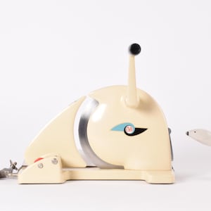 Early Version! EVA Bread & Meat Slicer / Multi Purpose - Beige Cream / Laminated Wood - Danish Mid-century Kitchen Design - 1950s
