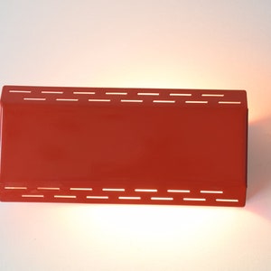 Mid-century Danish! Bed Lamp with Adjustable Shade - Tomato Red Metal - KC - Scandinavian Lighting Design for Bedroom / Childrens Room