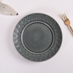 Jens H Quistgaard - AZUR Blue Tea Plate / Small Plate - Round - Nissen / Kronjyden Bing Grøndahl - Danish Mid-century Tableware Design 1960s