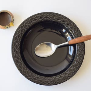 Rare! Quistgaard - PALET Black / CORDIAL - soup plate - Bing & Grøndahl - Danish mid century tableware