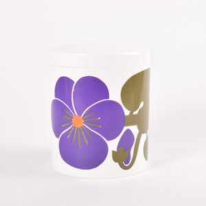 Vintage Laurids Lønborg - Large Tea / Coffee Container - Flower Decor by Lena & Al Eklund - Danish Scandinavian Mid-century Kitchen Design