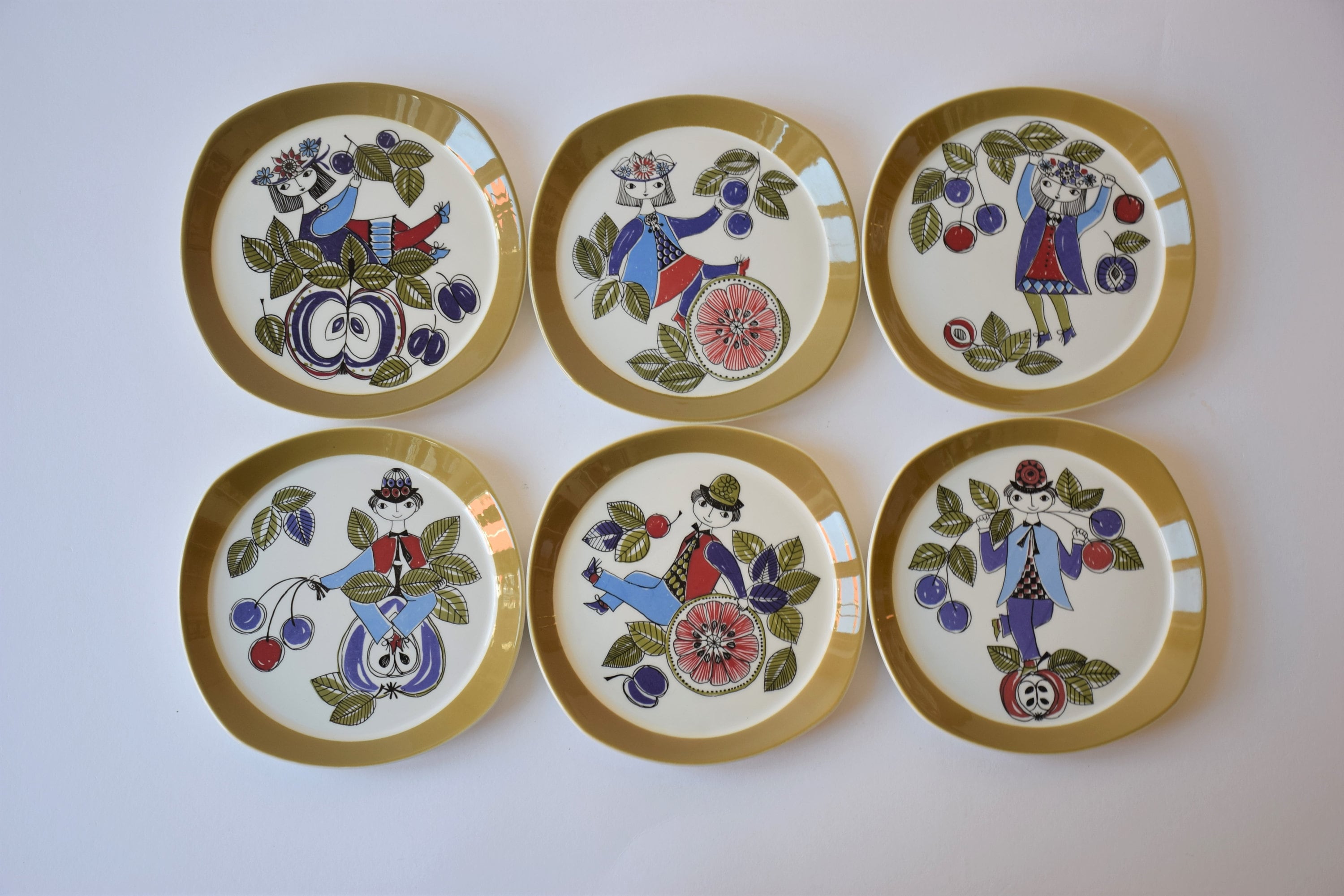 ◾︎FIGGJO◾︎ Market  4点セット Set of 6 / Full Set! Figgjo Flint - CORSICA - Plate - Turi