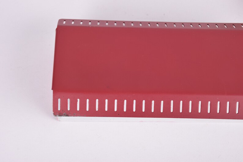 Lámpara de pared danesa de mediados de siglo con pantalla ajustable - Metal rojo - Hamalux - Diseño de iluminación escandinavo para dormitorio/habitación infantil imagen 6