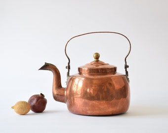 Antique Danish Very Large Copper Kettle - with Royal Stamp King Chr. 8. - Danielsen & Gørrisen - Kobbermølle Flensburg - 6 Liter - 1840s