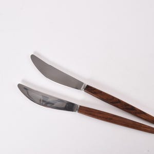 2er-Set! Vintage ECKHOFF for Lundtofte Besteckmesser - Palisandergriffe - Design Tias Eckhoff - Dänisch MCM 1960er Jahre